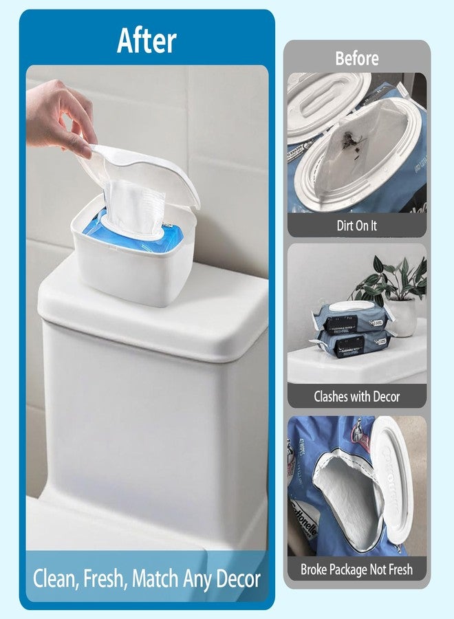 Eiszhjk Wipes Dispenser Compatible with Cottonelle Flushable, Refillable Wet Wipes Container, Wipe Holder Keeps Wet Tissue Clean and Fresh, Non-Slip Wipe Case with Sealing Design Lid, for Home and Travel - Image 4